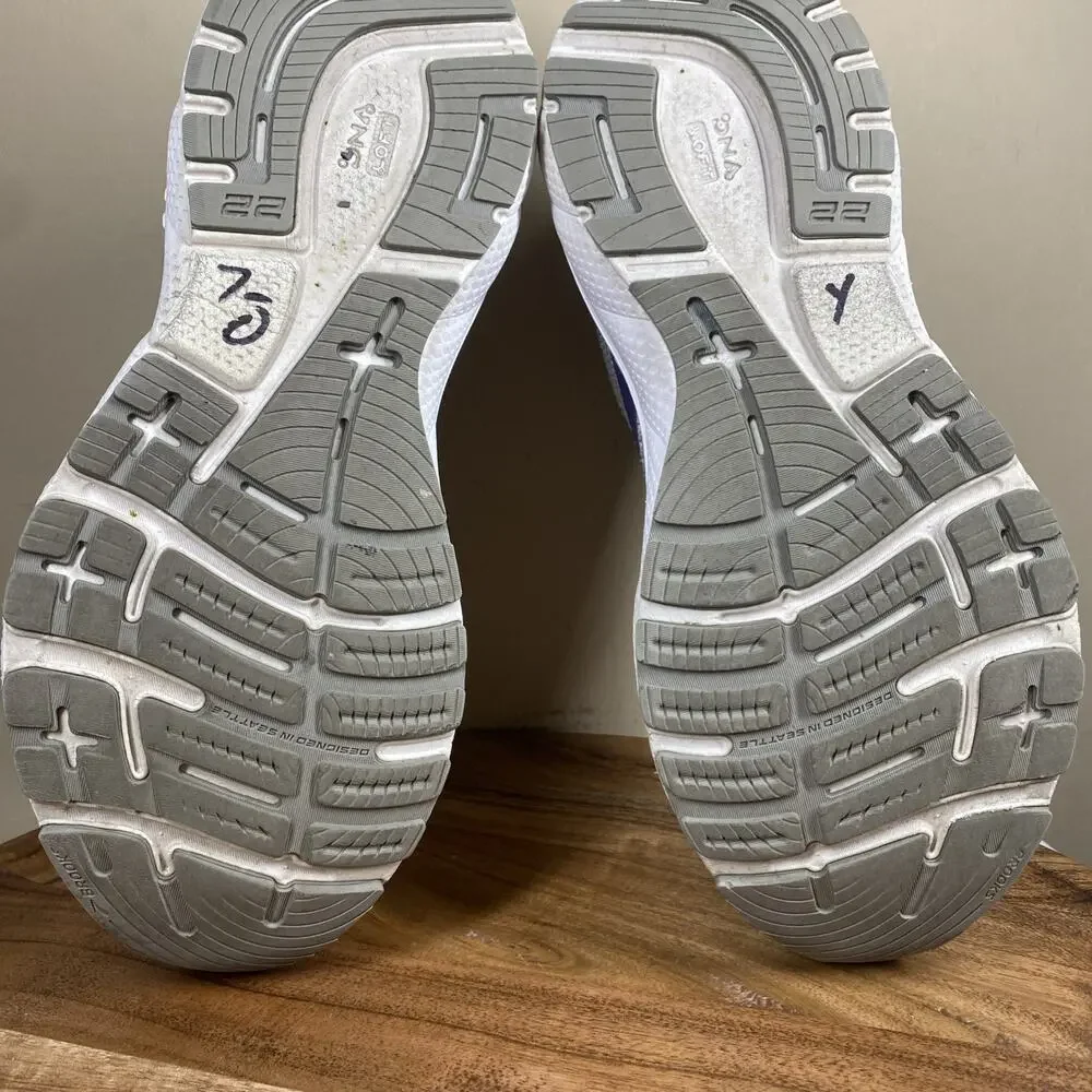 Brooks Adrenaline GTS 22 Gray Womens Gray And Blue Size 9.5 B Running Shoes